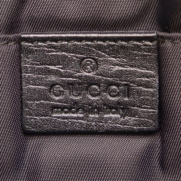 グッチ GGスプリーム ウエストバッグ 161833 ブラック PVC レザー メンズ GUCCI 【中古】