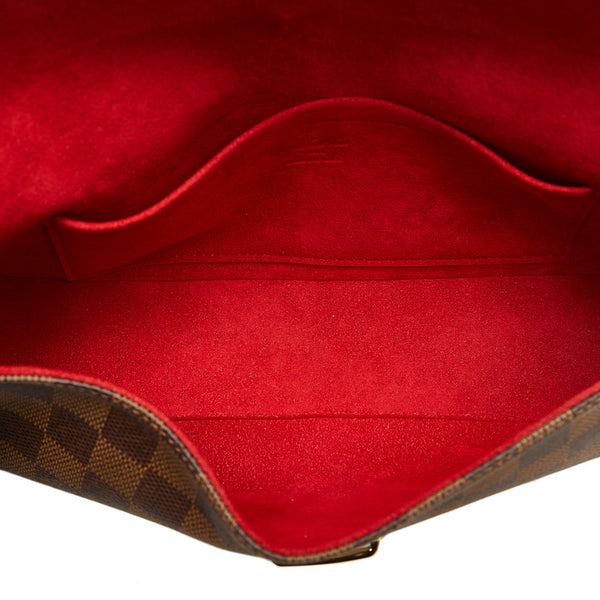 ルイ ヴィトン ダミエ ラヴェッロPM ハンドバッグ N60007 ブラウン PVC レザー レディース LOUIS VUITTON 【中古】