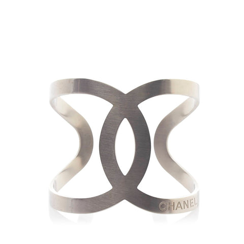 シャネル ココ オープン バングル シルバー メタル レディース CHANEL 【中古】