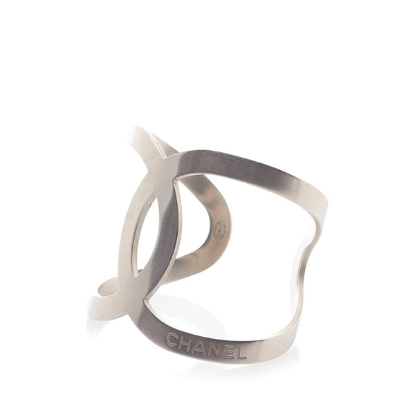 シャネル ココ オープン バングル シルバー メタル レディース CHANEL 【中古】