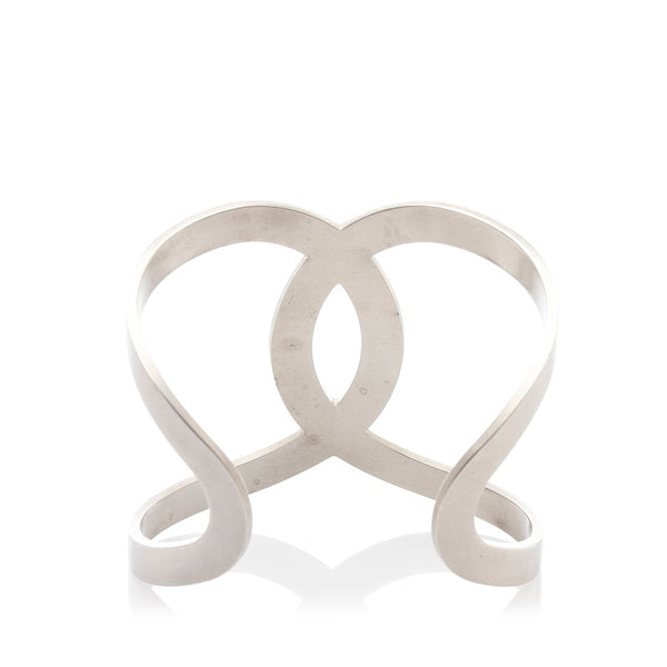 シャネル ココ オープン バングル シルバー メタル レディース CHANEL 【中古】