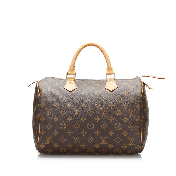ルイ ヴィトン モノグラム スピーディ30 ハンドバッグ ミニボストン M41526 ブラウン PVC レザー レディース LOUIS VUITTON 【中古】