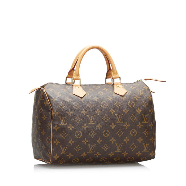 ルイ ヴィトン モノグラム スピーディ30 ハンドバッグ ミニボストン M41526 ブラウン PVC レザー レディース LOUIS VUITTON 【中古】