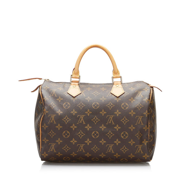 ルイ ヴィトン モノグラム スピーディ30 ハンドバッグ ミニボストン M41526 ブラウン PVC レザー レディース LOUIS VUITTON 【中古】