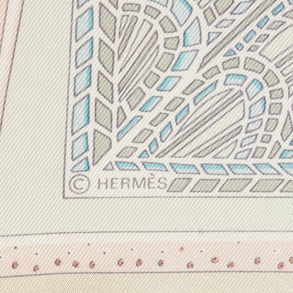 エルメス カレ90 LIBRES COMME L'AIR 空は自由 スカーフ ライトグリーン シルク レディース HERMES 【中古】