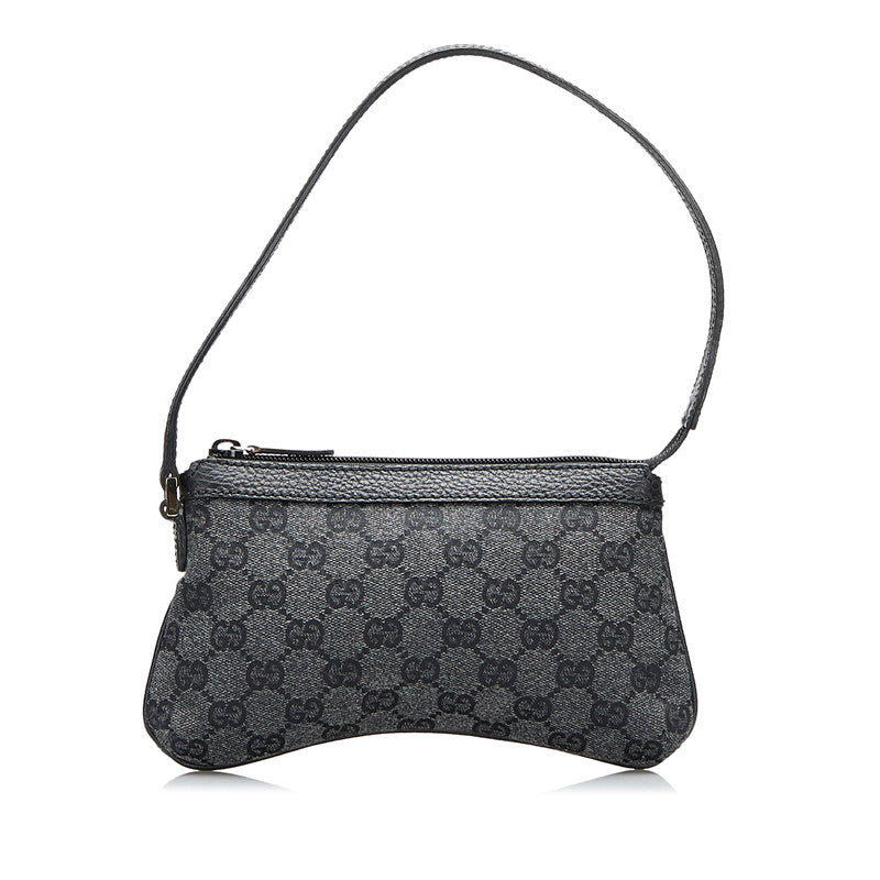 グッチ GGキャンバス ホースビット ポーチ ミニハンドバッグ 272381 ブラック キャンバス レザー レディース GUCCI 【中古】