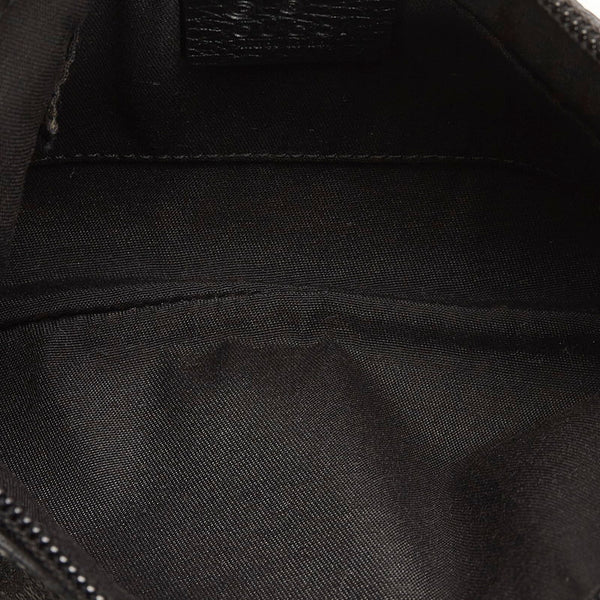 グッチ GGキャンバス ホースビット ポーチ ミニハンドバッグ 272381 ブラック キャンバス レザー レディース GUCCI 【中古】