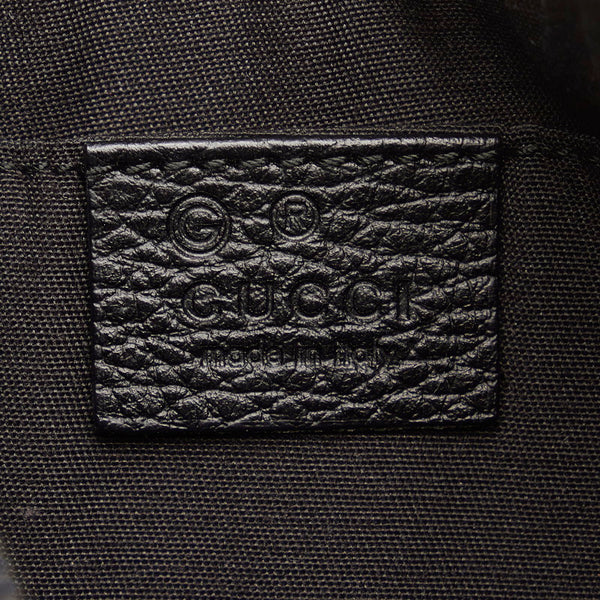 グッチ GGキャンバス ホースビット ポーチ ミニハンドバッグ 272381 ブラック キャンバス レザー レディース GUCCI 【中古】