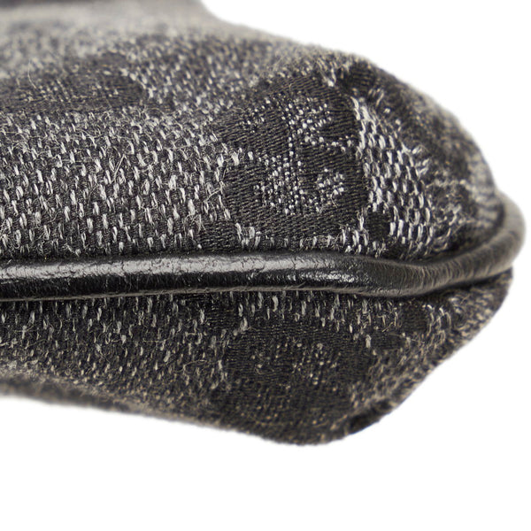 グッチ GGキャンバス ホースビット ポーチ ミニハンドバッグ 272381 ブラック キャンバス レザー レディース GUCCI 【中古】