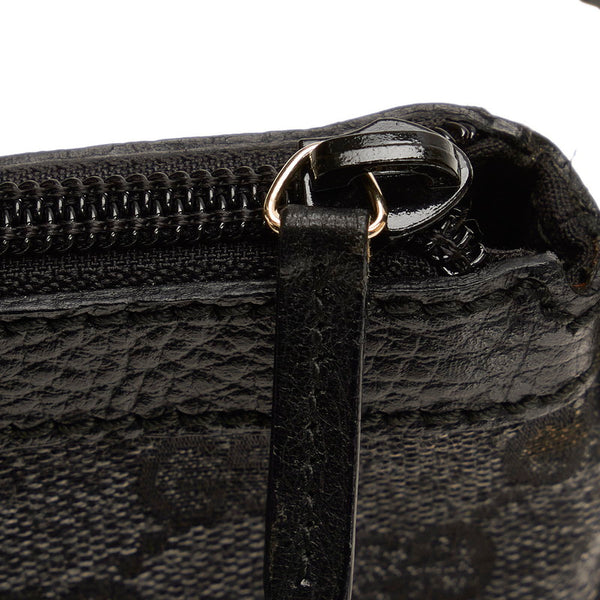 グッチ GGキャンバス ホースビット ポーチ ミニハンドバッグ 272381 ブラック キャンバス レザー レディース GUCCI 【中古】