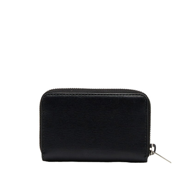 バレンシアガ ロゴ ラウンドファスナー コインケース コインパース 小銭入れ 452503 ブラック レザー レディース BALENCIAGA 【中古】
