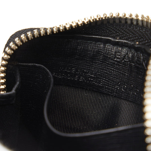 バレンシアガ ロゴ ラウンドファスナー コインケース コインパース 小銭入れ 452503 ブラック レザー レディース BALENCIAGA 【中古】