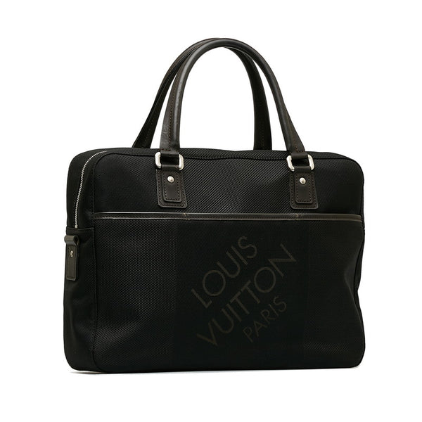 ルイ ヴィトン ダミエ ジェアン ヤック ビジネスバッグ M93082 ノワール ブラック キャンバス レザー メンズ LOUIS VUITTON 【中古】