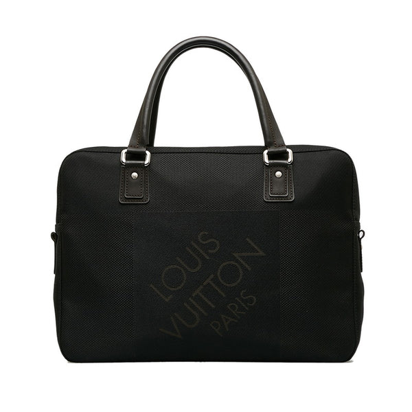 ルイ ヴィトン ダミエ ジェアン ヤック ビジネスバッグ M93082 ノワール ブラック キャンバス レザー メンズ LOUIS VUITTON 【中古】
