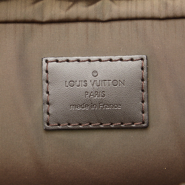 ルイ ヴィトン ダミエ ジェアン ヤック ビジネスバッグ M93082 ノワール ブラック キャンバス レザー メンズ LOUIS VUITTON 【中古】
