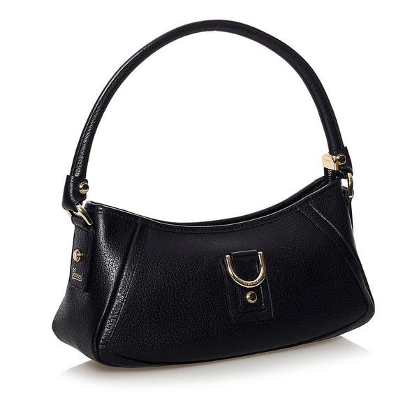 グッチ アビー ワンショルダーバッグ 130939 ブラック レザー レディース GUCCI 【中古】