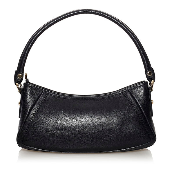 グッチ アビー ワンショルダーバッグ 130939 ブラック レザー レディース GUCCI 【中古】