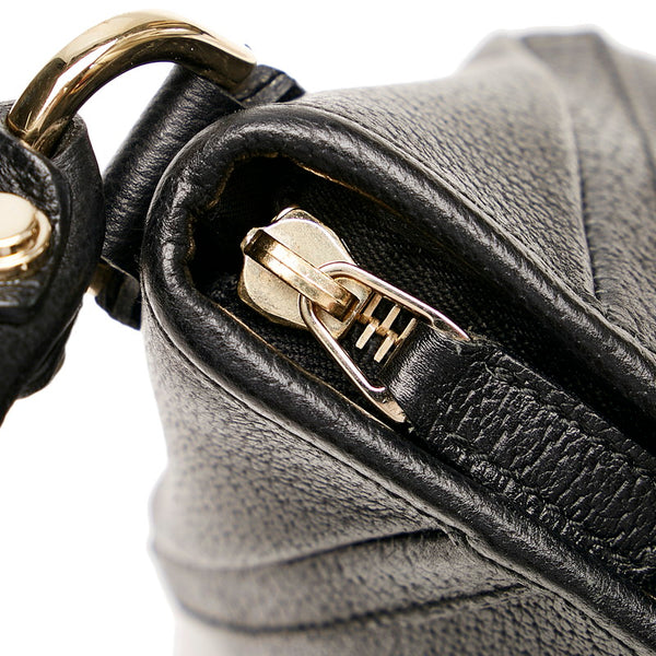 グッチ アビー ワンショルダーバッグ 130939 ブラック レザー レディース GUCCI 【中古】