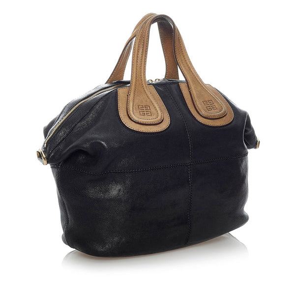 ジバンシー ナイチンゲール ブラック カーキ パープル レザー ハンドバッグ ショルダーバッグ 2WAY レディース Givenchy 【中古】