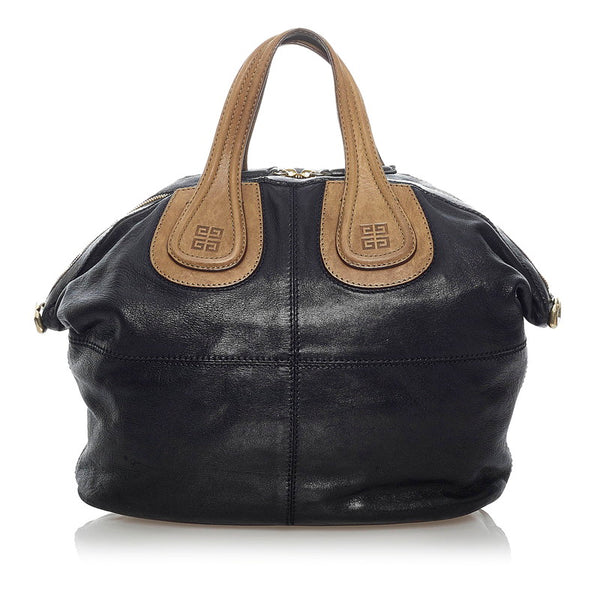 ジバンシー ナイチンゲール ブラック カーキ パープル レザー ハンドバッグ ショルダーバッグ 2WAY レディース Givenchy 【中古】