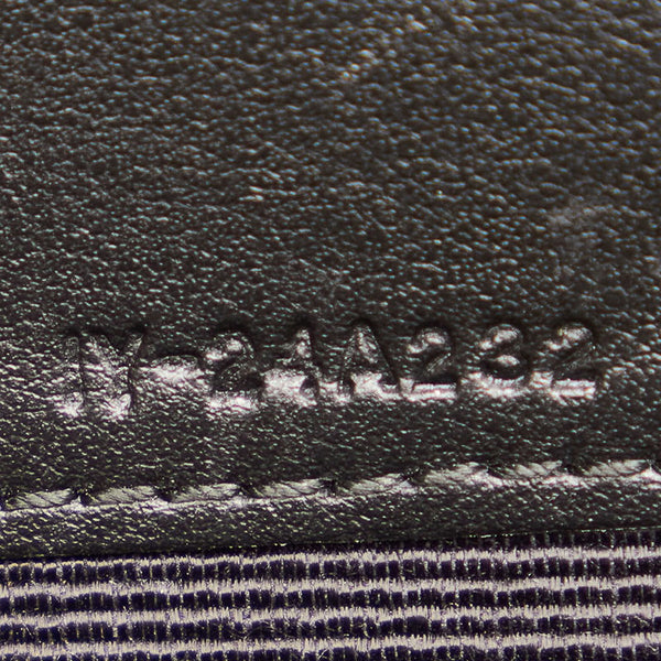 サルヴァトーレフェラガモ ガンチーニ クラッチバッグ IY-24A232 ブラック ブルー レザー メンズ Salvatore Ferragamo 【中古】