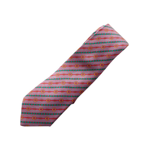 エルメス ネクタイ パープル シルク メンズ HERMES 【中古】