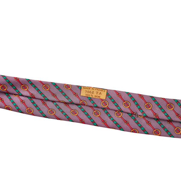 エルメス ネクタイ パープル シルク メンズ HERMES 【中古】