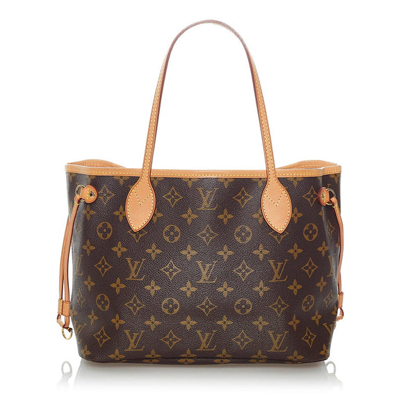 ルイ ヴィトン モノグラム ネヴァーフルPM M40155 ブラウン PVC レザー トートバッグ レディース LOUIS VUITTON 【中古】