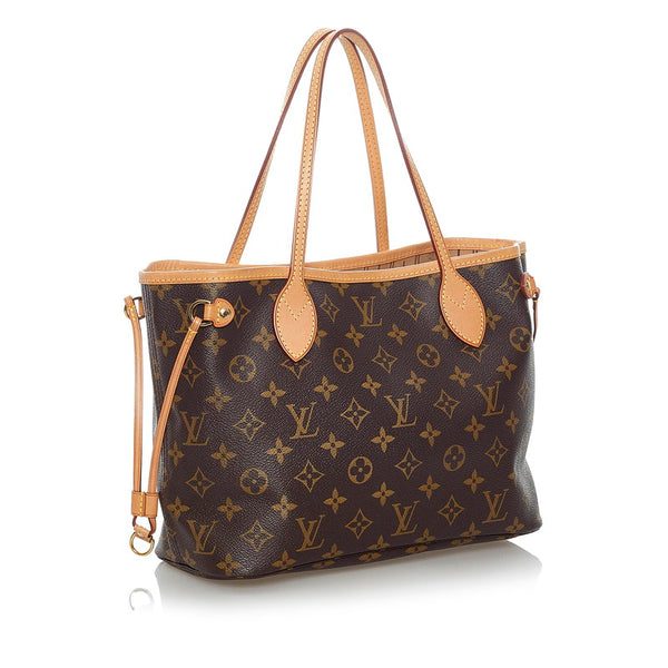 ルイ ヴィトン モノグラム ネヴァーフルPM M40155 ブラウン PVC レザー トートバッグ レディース LOUIS VUITTON 【中古】