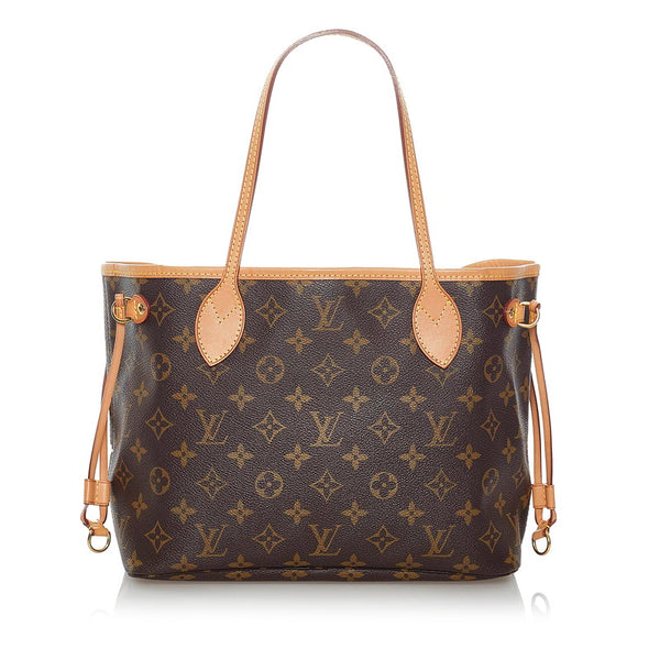 ルイ ヴィトン モノグラム ネヴァーフルPM M40155 ブラウン PVC レザー トートバッグ レディース LOUIS VUITTON 【中古】