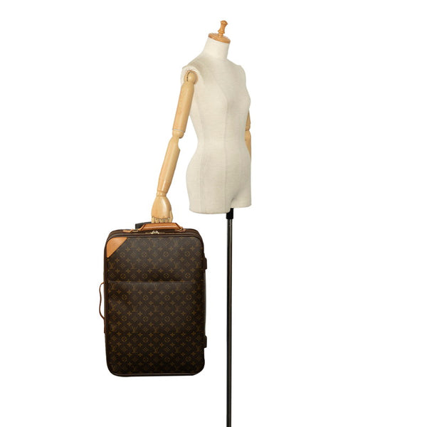 ルイ ヴィトン モノグラム ぺガス 55 キャリーバッグ M23294 ブラウン PVC レザー レディース LOUIS VUITTON 【中古】