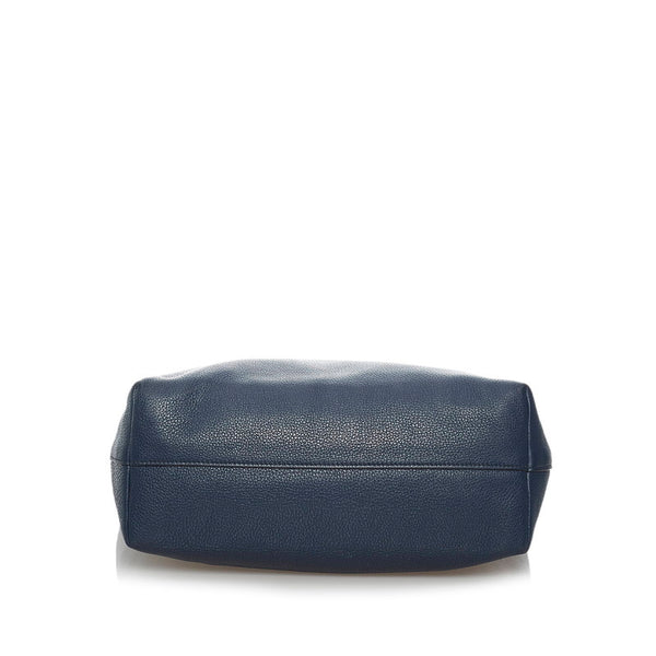 プラダ ネイビー レザー トートバッグ ショルダーバッグ 2WAY レディース PRADA 【中古】