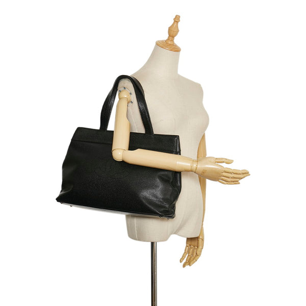 シャネル ココマーク トートバッグ ブラック キャビアスキン レディース CHANEL 【中古】