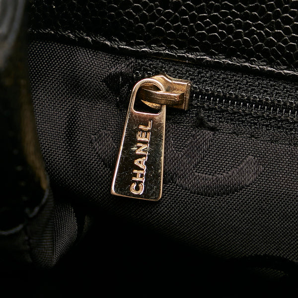 シャネル ココマーク トートバッグ ブラック キャビアスキン レディース CHANEL 【中古】