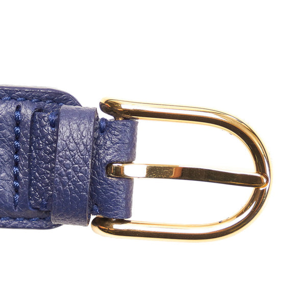 ルイ ヴィトン アンプラント サンチュール ベルト M9791 ネイビー レザー レディース LOUIS VUITTON 【中古】