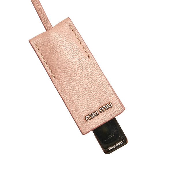 ミュウミュウ トートバッグ ベビーピンク レザー レディース MIUMIU 【中古】