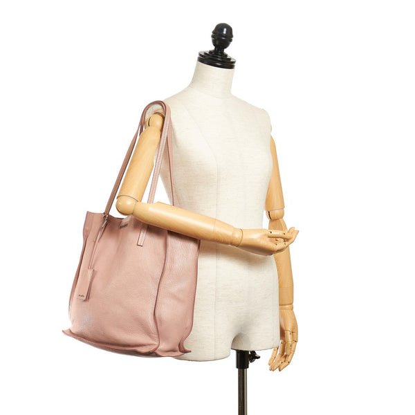 ミュウミュウ トートバッグ ベビーピンク レザー レディース MIUMIU 【中古】