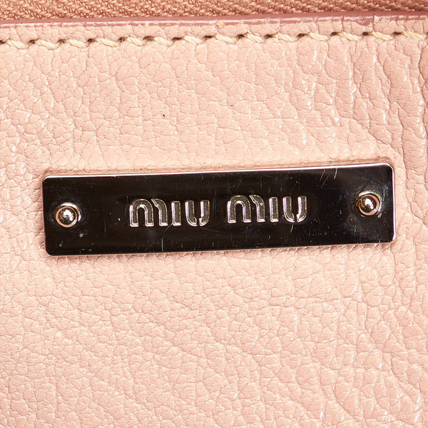 ミュウミュウ トートバッグ ベビーピンク レザー レディース MIUMIU 【中古】