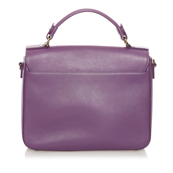 エム シー エム ハンドバッグ ショルダーバッグ 2WAY パープル レザー レディース MCM 【中古】