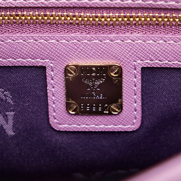 エム シー エム ハンドバッグ ショルダーバッグ 2WAY パープル レザー レディース MCM 【中古】