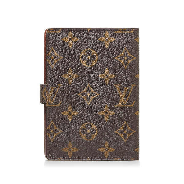 ルイ ヴィトン モノグラム アジェンダPM 手帳カバー R20005 ブラウン PVC レザー レディース LOUIS VUITTON 【中古】