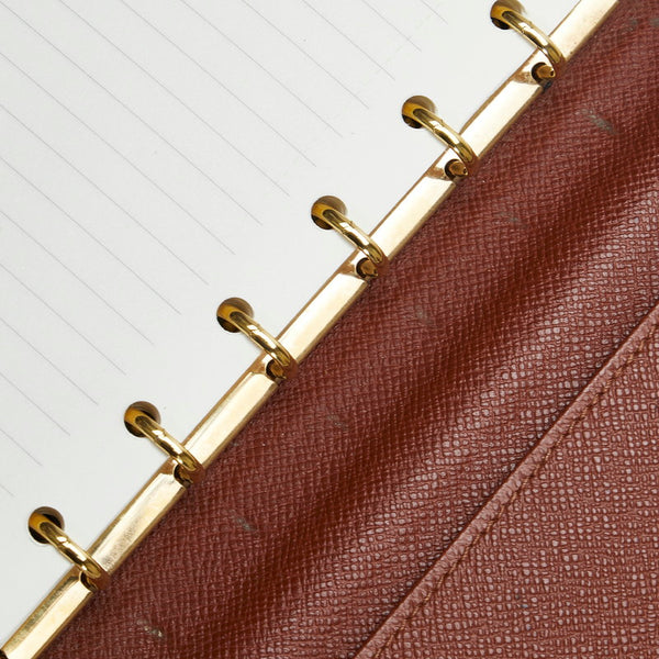 ルイ ヴィトン モノグラム アジェンダPM 手帳カバー R20005 ブラウン PVC レザー レディース LOUIS VUITTON 【中古】