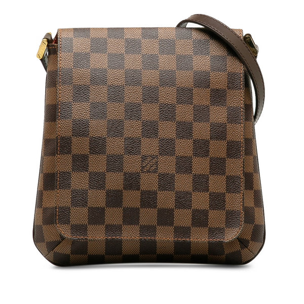 ルイ ヴィトン ダミエ ミュゼットサルサ ロング ショルダーバッグ N51300 エベヌ ブラウン PVC レザー レディース LOUIS VUITTON 【中古】