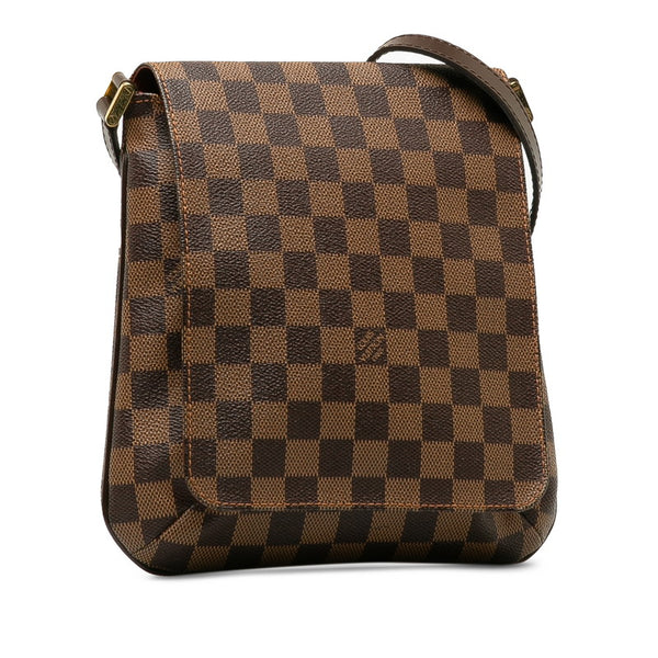 ルイ ヴィトン ダミエ ミュゼットサルサ ロング ショルダーバッグ N51300 エベヌ ブラウン PVC レザー レディース LOUIS VUITTON 【中古】