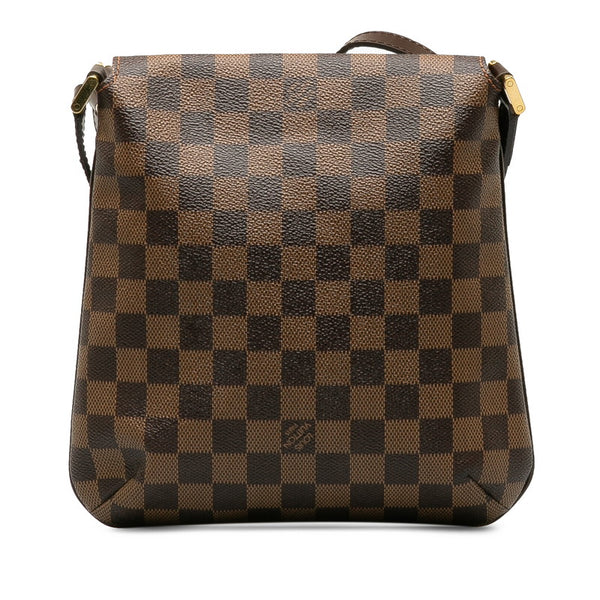 ルイ ヴィトン ダミエ ミュゼットサルサ ロング ショルダーバッグ N51300 エベヌ ブラウン PVC レザー レディース LOUIS VUITTON 【中古】