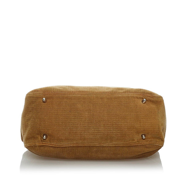 フェンディ ハンドバッグ キャメル コーデュロイ レディース FENDI 【中古】