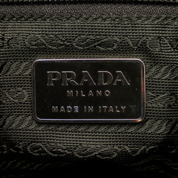 プラダ ハンドバッグ ブラック ナイロン レザー レディース PRADA 【中古】