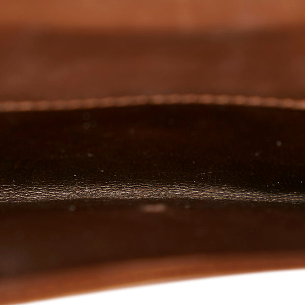 グッチ GGキャンバス 035 3661 ブラウン キャンバス レザー 二つ折り財布 レディース GUCCI 【中古】