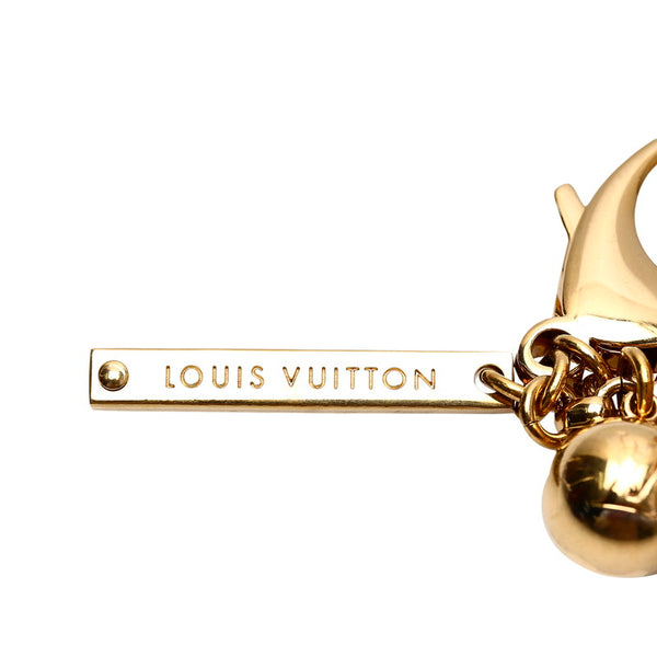 ルイ ヴィトン ビジュー サック ミニラン クロワゼット キーホルダー M65643 ゴールド ピンク メッキ レディース LOUIS VUITTON 【中古】