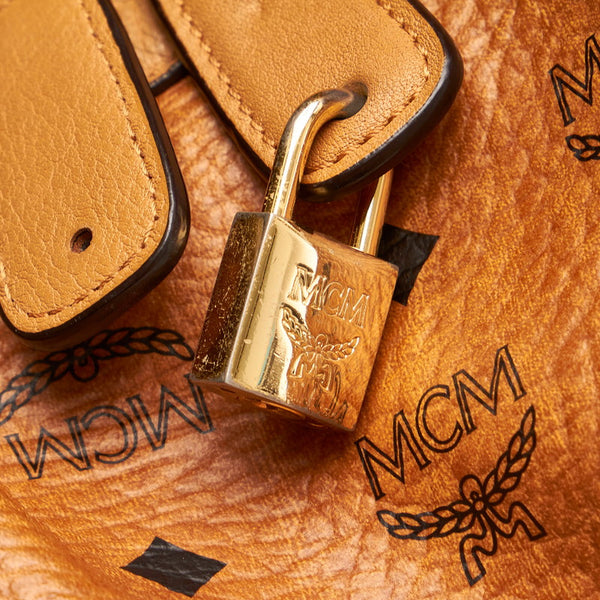 エム シー エム ヴィセトス ワンショルダーバッグ ブラウン PVC レザー レディース MCM 【中古】